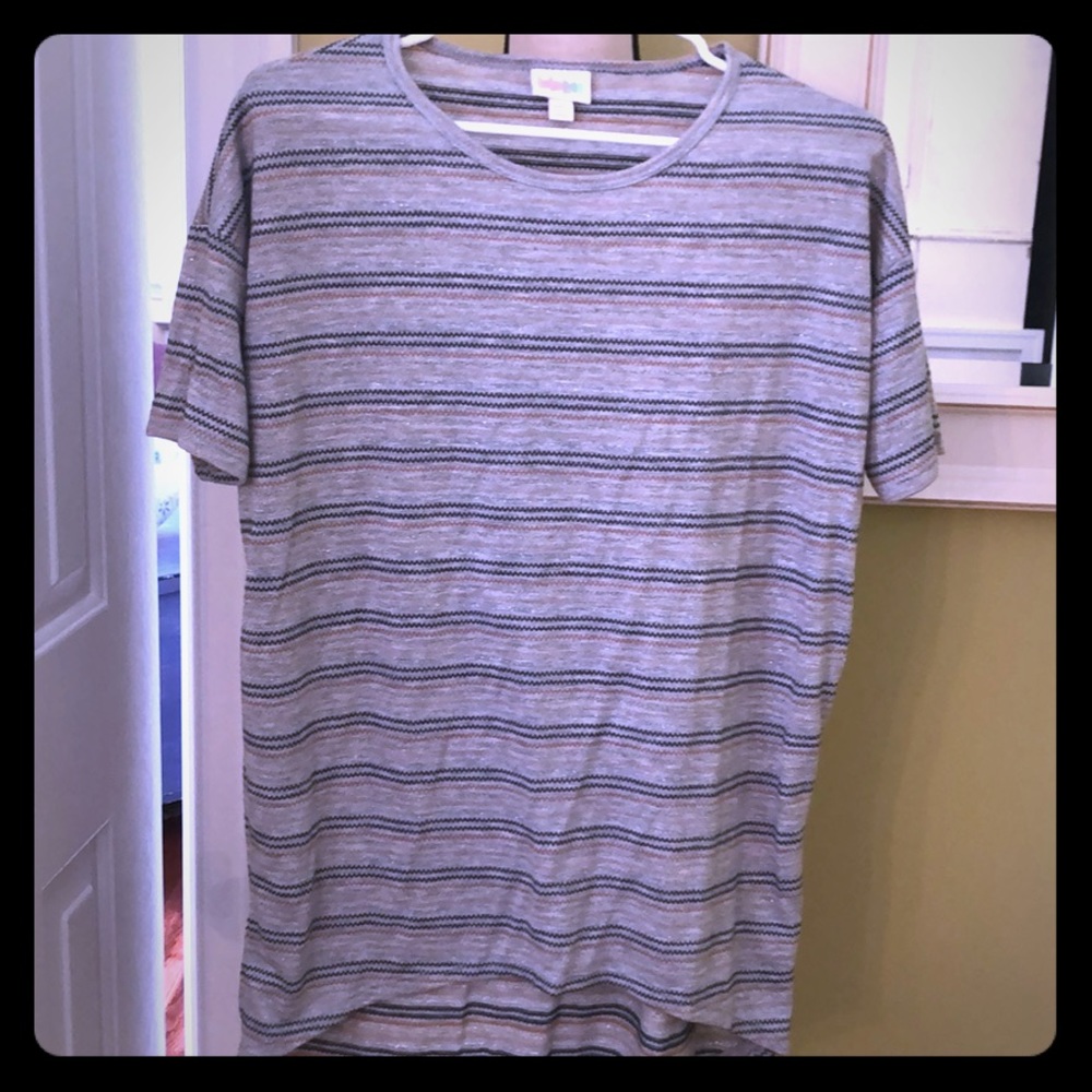 Lularoe Gray, Brown, Black, Gold and Silver Irma
